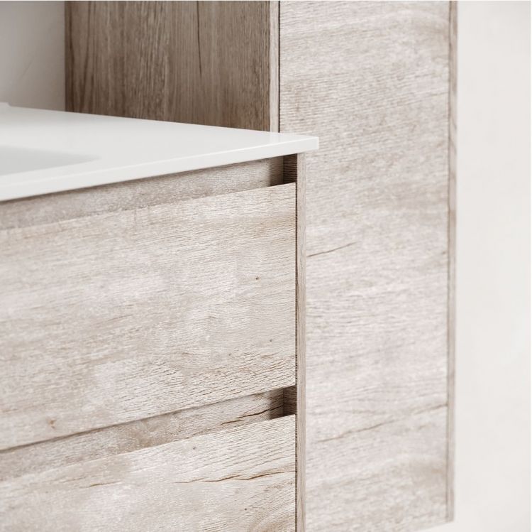 Тумба напольная под раковину SANCOS Libra Floor, дуб галифакс натуральный 990х450х840 мм, LB100FEG