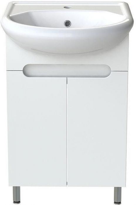 Тумба с раковиной Orange Topline-Rio 55 TR55-01C+RA Белый глянец