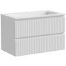 Тумба подвесная SANCOS Snob T, Bianco 790х445х500, под столешницу без отверстия под смеситель, цвет Kreman, SNT80W
