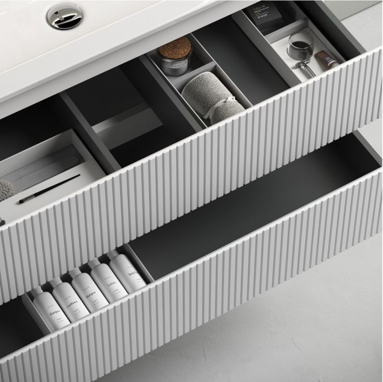 Тумба подвесная SANCOS Snob T, Bianco 790х445х500, под столешницу без отверстия под смеситель, цвет Kreman, SNT80W