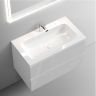 Тумба подвесная SANCOS Snob T, Bianco 790х445х500, под столешницу без отверстия под смеситель, цвет Kreman, SNT80W