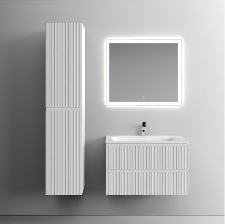 Тумба подвесная SANCOS Snob T, Bianco 790х445х500, под столешницу без отверстия под смеситель, цвет Kreman, SNT80W