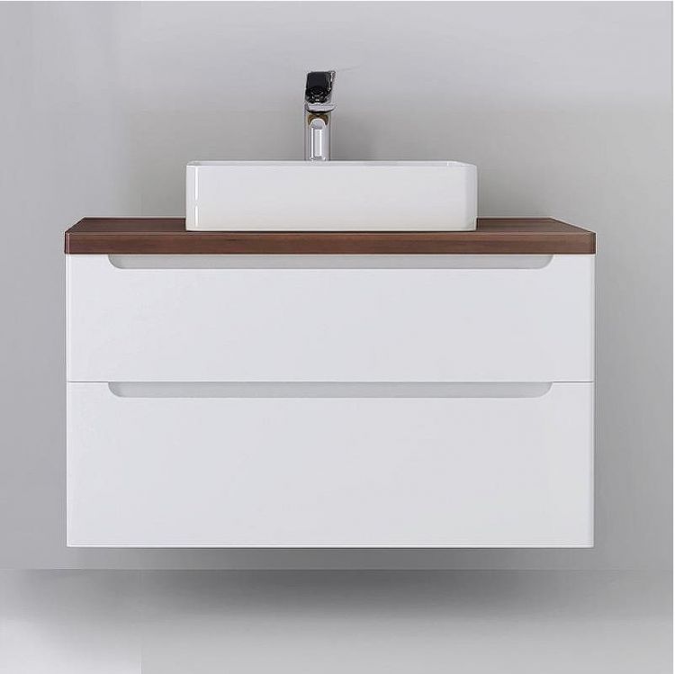 Тумба под раковину Jorno Wood 100 wood.01.100/P/W подвесная Белая