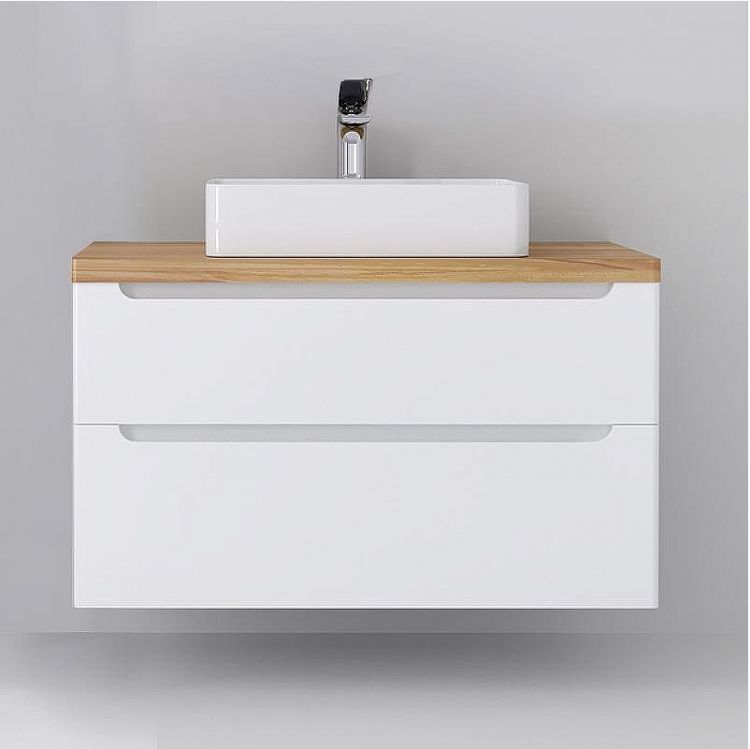 Тумба под раковину Jorno Wood 100 wood.01.100/P/W подвесная Белая