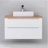 Тумба под раковину Jorno Wood 100 wood.01.100/P/W подвесная Белая