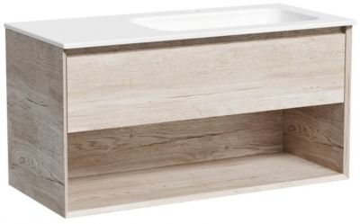 Тумба подвесная SANCOS под раковину правая Marmi 1.0, дуб галифакс натуральный 995х445х520, MR1.0100REG