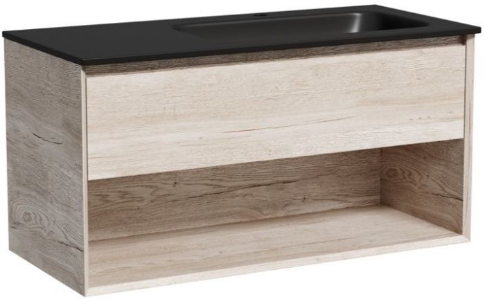 Тумба подвесная SANCOS под раковину правая Marmi 1.0, дуб галифакс натуральный 995х445х520, MR1.0100REG