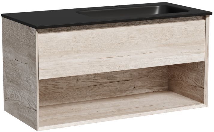 Тумба подвесная SANCOS под раковину правая Marmi 1.0, дуб галифакс натуральный 995х445х520, MR1.0100REG