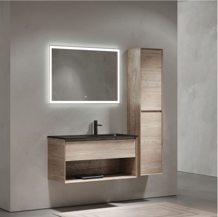 Тумба подвесная SANCOS под раковину правая Marmi 1.0, дуб галифакс натуральный 995х445х520, MR1.0100REG