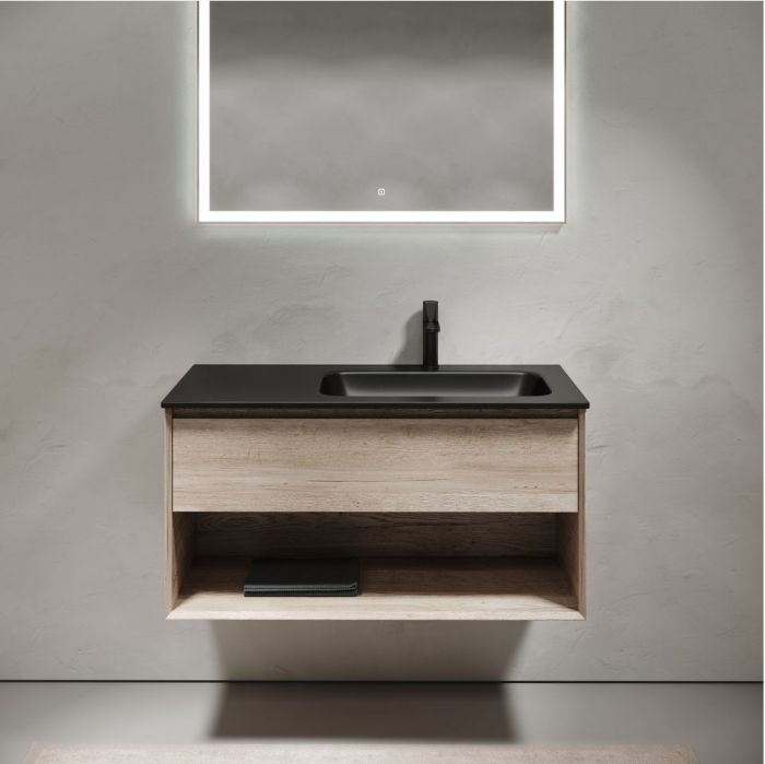 Тумба подвесная SANCOS под раковину правая Marmi 1.0, дуб галифакс натуральный 995х445х520, MR1.0100REG