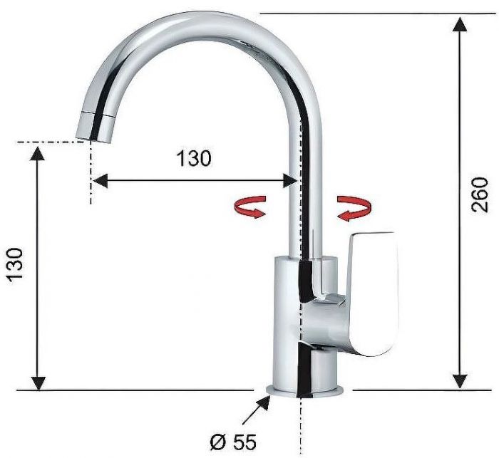 Смеситель для кухни Remer Dream D72C Хром