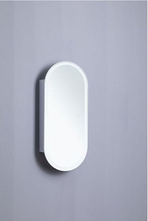 Зеркальный шкаф Aquanet Монте 40 344786 с подсветкой Белый