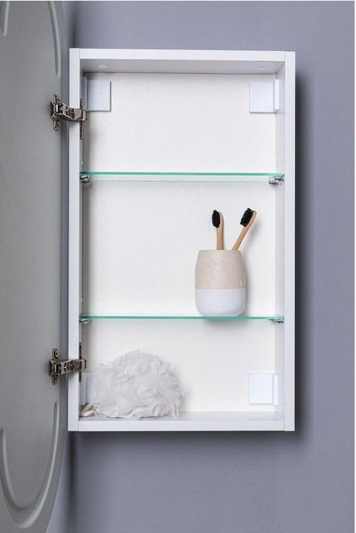 Зеркальный шкаф Aquanet Монте 40 344786 с подсветкой Белый