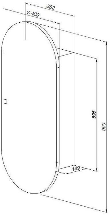 Зеркальный шкаф Aquanet Монте 40 344786 с подсветкой Белый