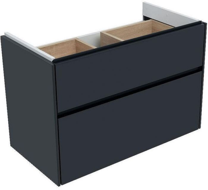 Тумба с раковиной Aquanet Бруклин 85 312889 подвесная Антрацит матовый