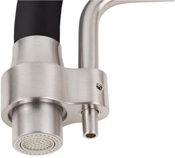 Смеситель для кухни Viko V-5615 Серебро Черный