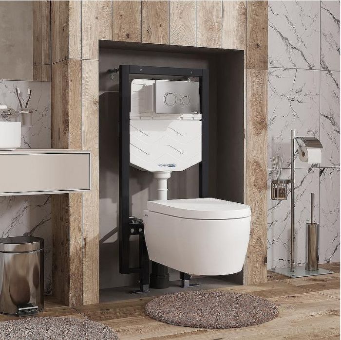 Инсталляция WasserKRAFT Vils 56TLT.010.ME.CH01 для унитаза с клавишей смыва Хром