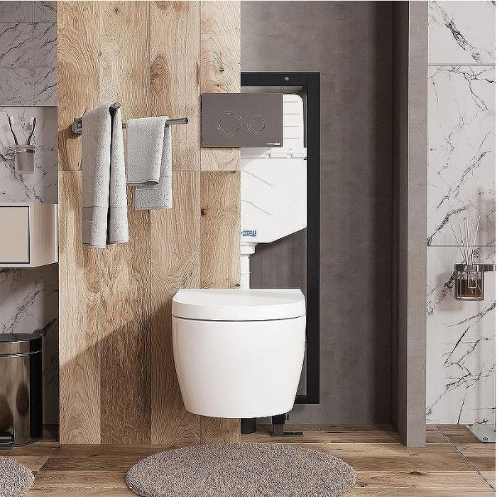 Инсталляция WasserKRAFT Vils 56TLT.010.ME.CH01 для унитаза с клавишей смыва Хром