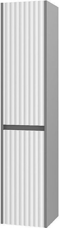 Шкаф пенал Brevita Balaton 35 L BAL-05035-48-2Л подвесной Белый матовый Серый матовый