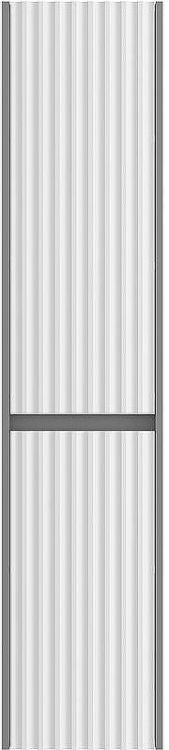 Шкаф пенал Brevita Balaton 35 L BAL-05035-48-2Л подвесной Белый матовый Серый матовый