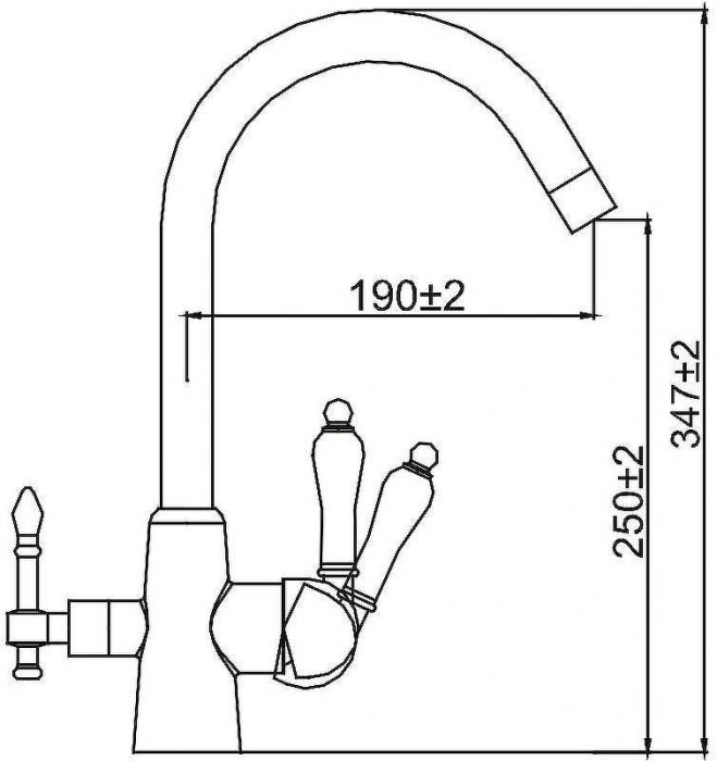 Смеситель для кухни Kaiser Vincent 31744 Хром
