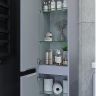Шкаф пенал Caprigo Forte 35 L 36150L-SF028 подвесной Серый матовый