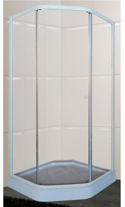 Душевой уголок Parly ZEP91 90х197 7173 профиль Белый стекло прозрачное