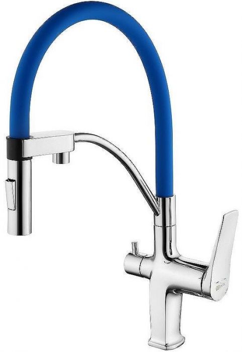 Смеситель для кухни Lemark Comfort LM3074C-Blue Хром Синий