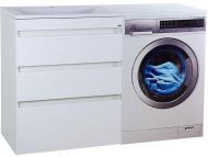 Тумба под раковину Misty Фостер 130 Э-Фос01070-013ЯНС Белая