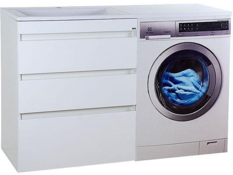 Тумба под раковину Misty Фостер 130 Э-Фос01070-013ЯНС Белая