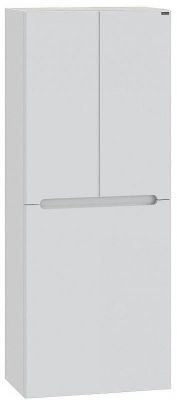 Шкаф пенал СанТа Лондон 60 подвесной с бельевой корзиной Белый