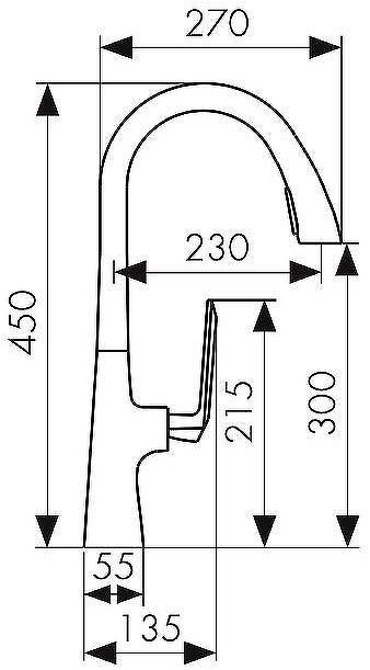 Смеситель для кухни Kaiser Strike 09066 Хром