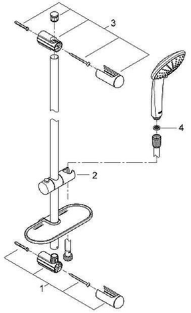 Душевой гарнитур Grohe Euphoria 27226001 Хром