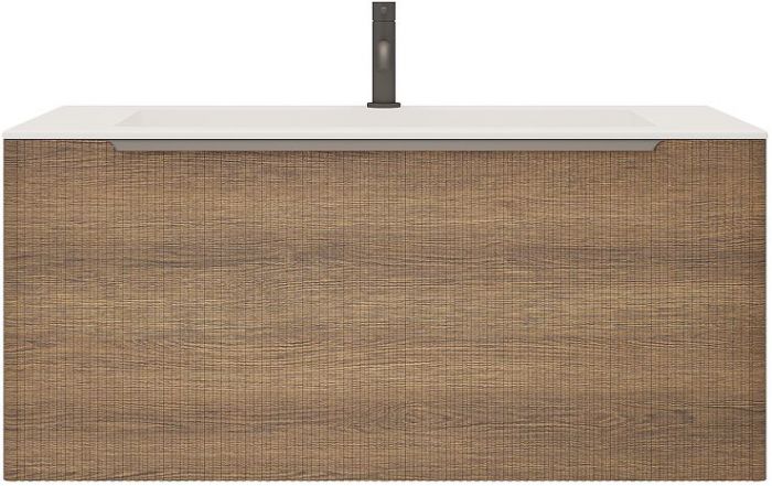 Тумба под раковину Creto Luna 100 17-WD100 подвесная цвет Wood
