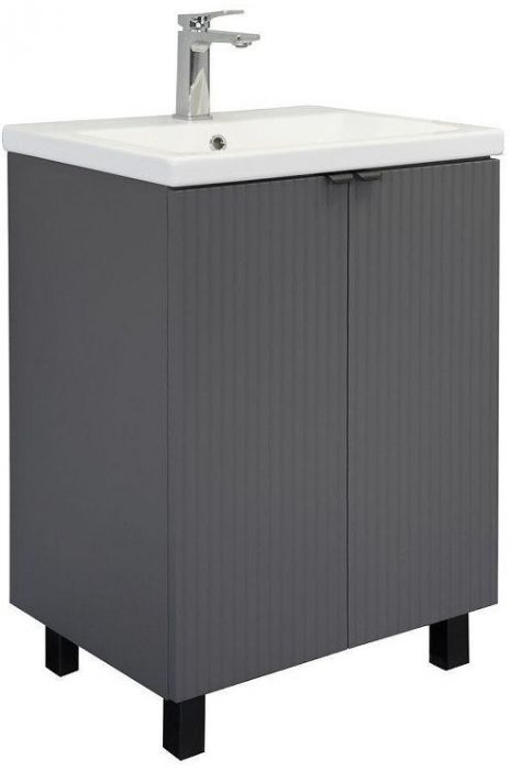 Тумба с раковиной Comforty Лима 60 00-00019240 цвет Антрацит