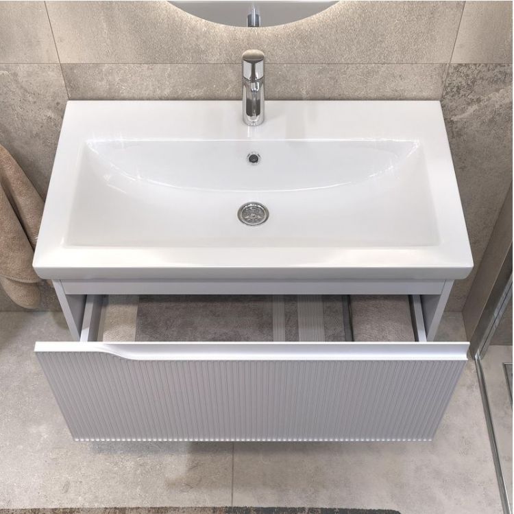 Тумба под раковину Vigo Neo 80 341 подвесная цвет Белый