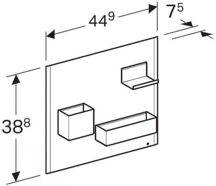 Комплект магнитной доски Geberit Acanto 500.649.01.2 Белый матовый