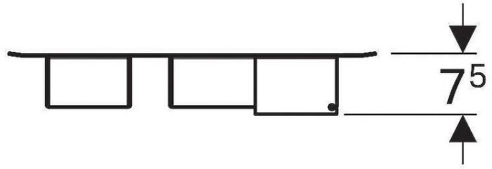 Комплект магнитной доски Geberit Acanto 500.649.01.2 Белый матовый