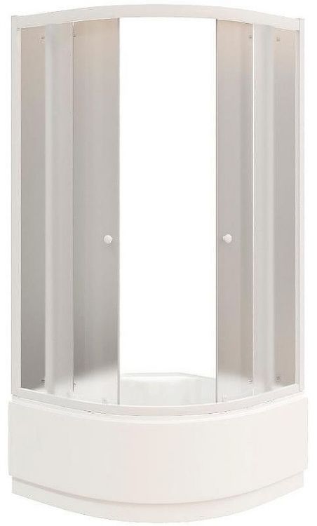 Душевой уголок Parly 80x80 ZF80 профиль Белый стекло матовое