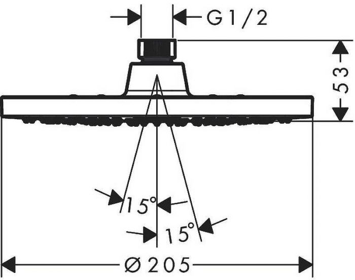 Верхний душ Hansgrohe Vernis Blend 26271670 Черный матовый