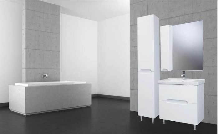 Зеркало со шкафом Bellezza Андрэа 65 4619010002070 L Бежевое