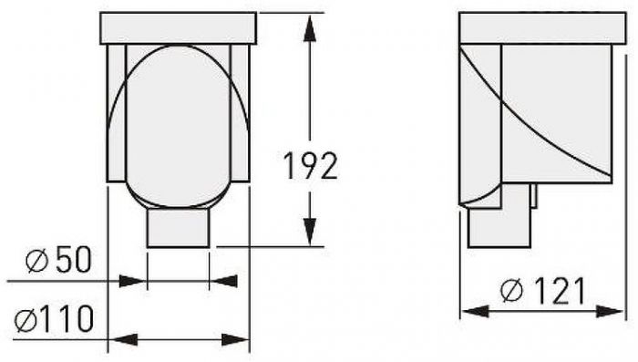Сифон для душевого лотка Berges 099001 с вертикальным выпуском