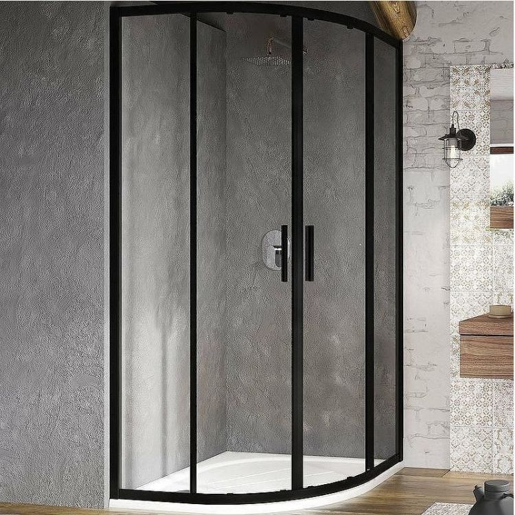 Душевой уголок Ravak Blix BLSCP4-80 80х80 X3BM40300Z1 профиль Черный стекло Transparent
