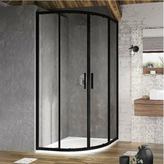 Душевой уголок Ravak Blix BLSCP4-80 80х80 X3BM40300Z1 профиль Черный стекло Transparent