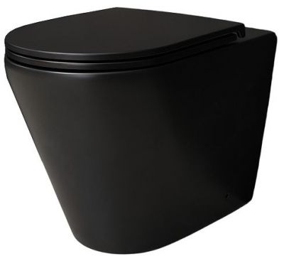 Унитаз Gid Cortado TRS-263BM 62212Y приставной цвет Черный матовый с сиденьем Микролифт