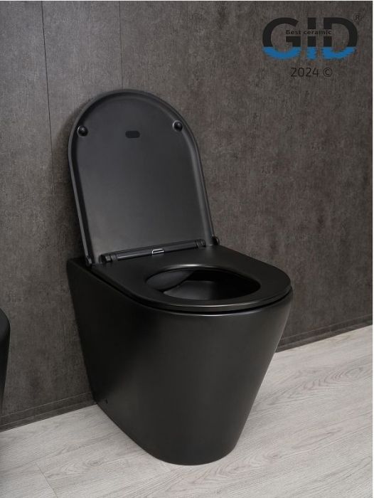 Унитаз Gid Cortado TRS-263BM 62212Y приставной цвет Черный матовый с сиденьем Микролифт