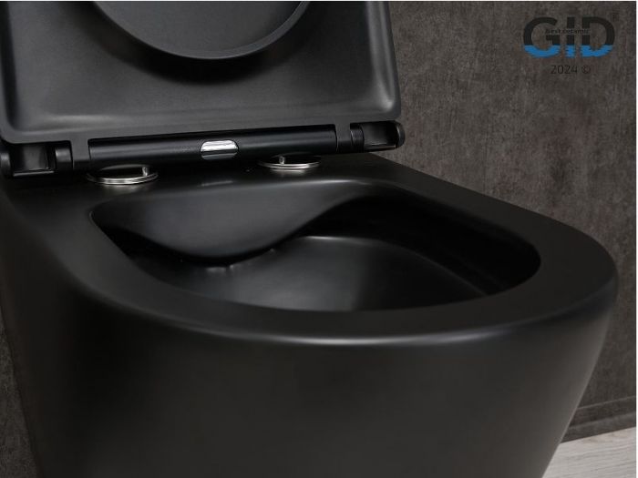 Унитаз Gid Cortado TRS-263BM 62212Y приставной цвет Черный матовый с сиденьем Микролифт