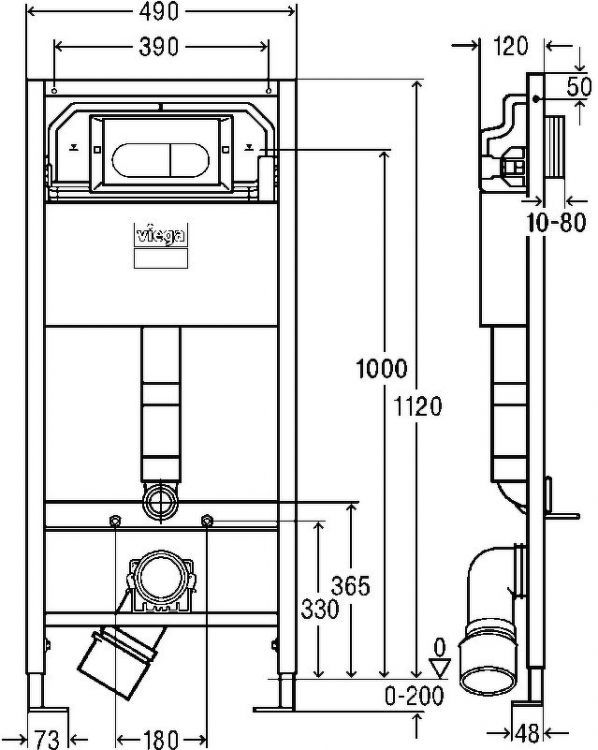 Комплект унитаза с инсталляцией Viega Prevista Dry VIEGA-WC-SET-10 цвет Белый с сиденьем Микролифт и клавишей смыва цвет Хром Комплект унитаза с инсталляцией Viega Prevista Dry VIEGA-WC-SET-10 цвет Белый с сиденьем Микролифт и клавишей смыва цвет Хром