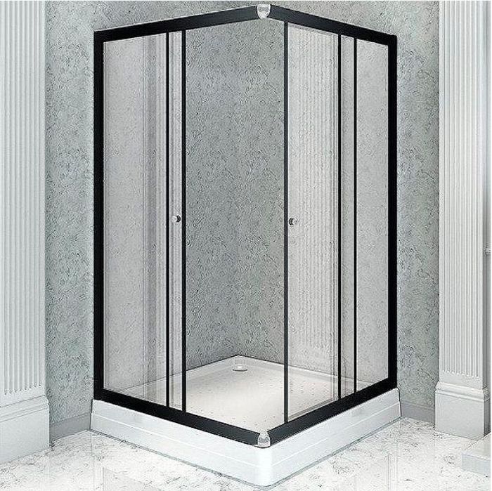 Душевой уголок Radomir Дрим 110x100 L 1-03-6-1-0-1230 профиль Черный стекло прозрачное