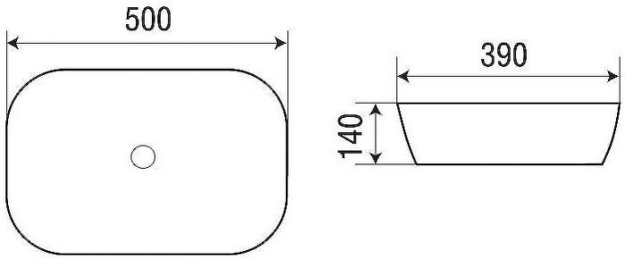 Раковина-чаша WeltWasser Elbach 2195 MB 50 10000004538 Черная матовая